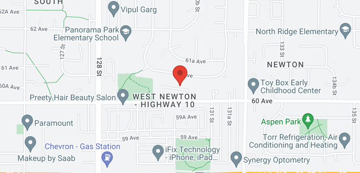 map of 13053 60A AVENUE